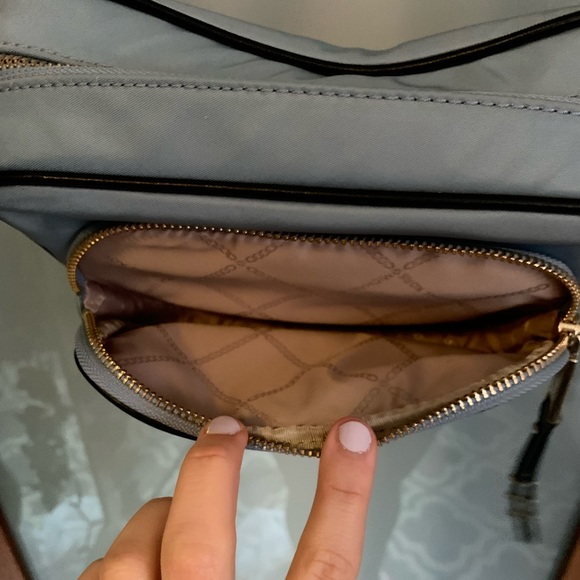 Michael Kors Leila Nylon Camera Crossbody Bag in Pale Blue - Picture 8 of 13